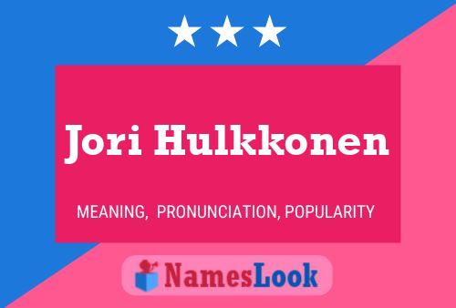 ملصق اسم Jori Hulkkonen