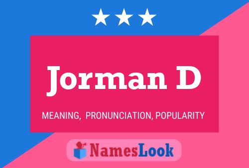 ملصق اسم Jorman D