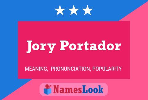 ملصق اسم Jory Portador