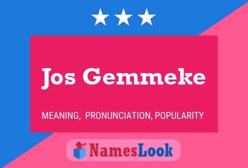 ملصق اسم Jos Gemmeke