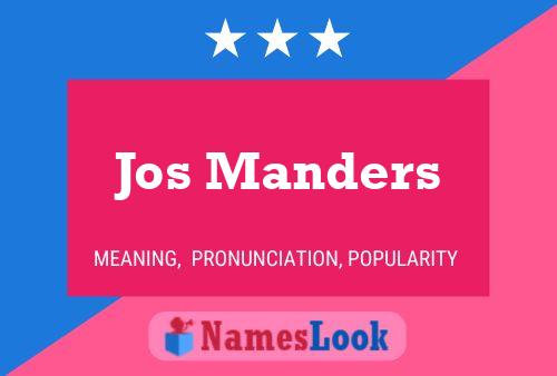 ملصق اسم Jos Manders