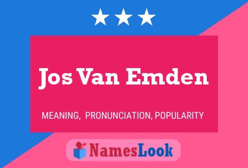 ملصق اسم Jos Van Emden