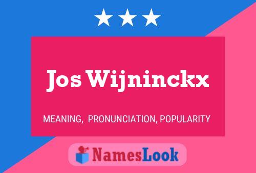 ملصق اسم Jos Wijninckx