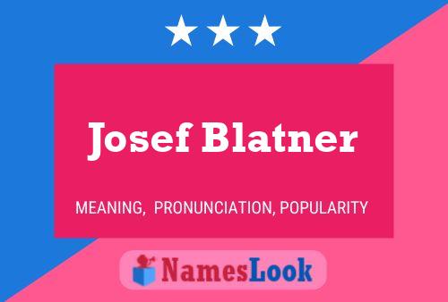 ملصق اسم Josef Blatner