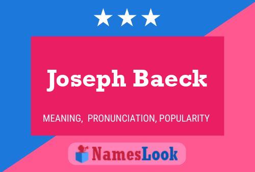 ملصق اسم Joseph Baeck