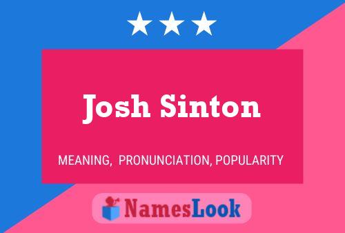 ملصق اسم Josh Sinton