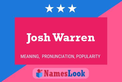 ملصق اسم Josh Warren