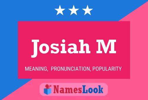 ملصق اسم Josiah M