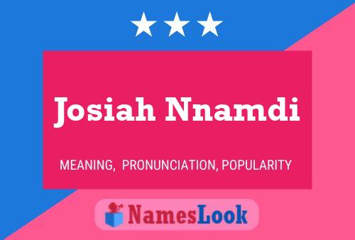 ملصق اسم Josiah Nnamdi