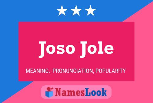 ملصق اسم Joso Jole