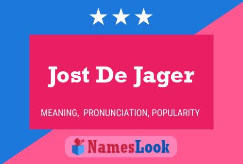 ملصق اسم Jost De Jager