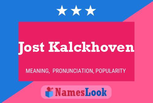 ملصق اسم Jost Kalckhoven