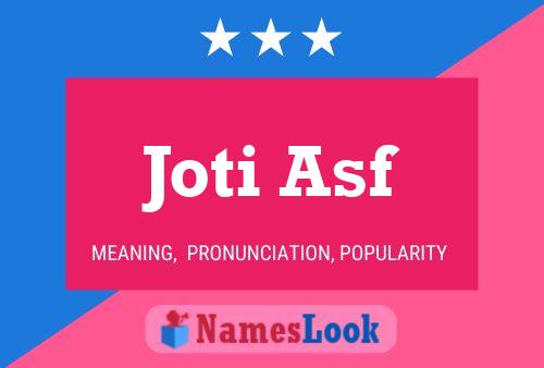 ملصق اسم Joti Asf