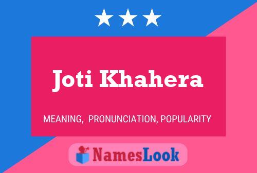 ملصق اسم Joti Khahera