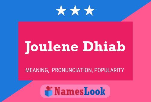 ملصق اسم Joulene Dhiab