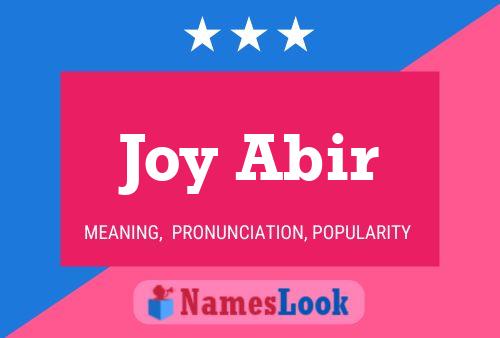 ملصق اسم Joy Abir