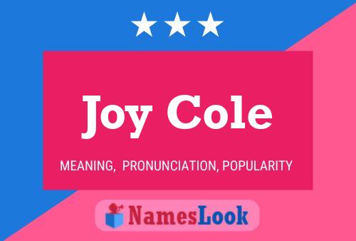 ملصق اسم Joy Cole