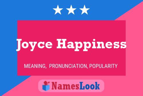 ملصق اسم Joyce Happiness