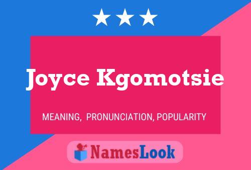 ملصق اسم Joyce Kgomotsie