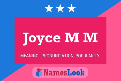 ملصق اسم Joyce M M