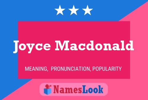 ملصق اسم Joyce Macdonald