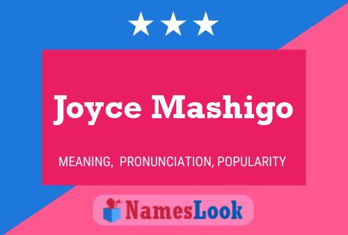 ملصق اسم Joyce Mashigo