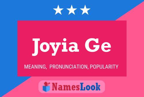 ملصق اسم Joyia Ge