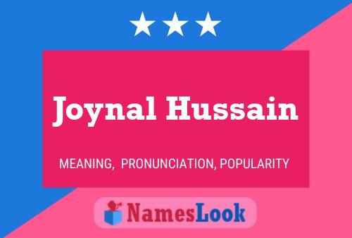 ملصق اسم Joynal Hussain