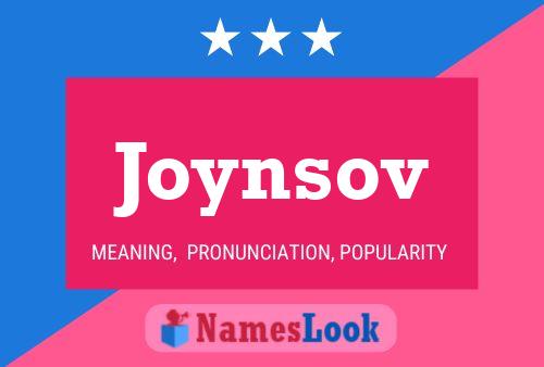 ملصق اسم Joynsov