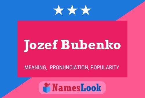 ملصق اسم Jozef Bubenko