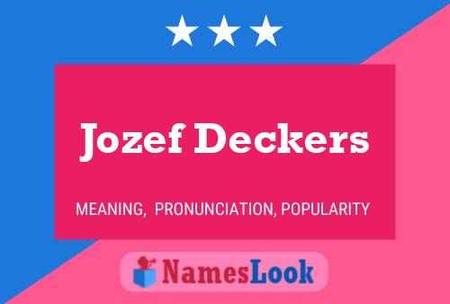 ملصق اسم Jozef Deckers