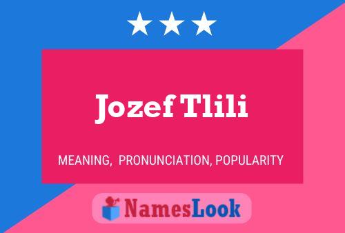 ملصق اسم Jozef Tlili