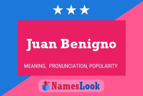 ملصق اسم Juan Benigno