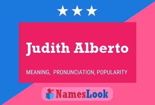 ملصق اسم Judith Alberto