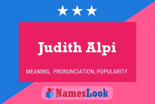 ملصق اسم Judith Alpi