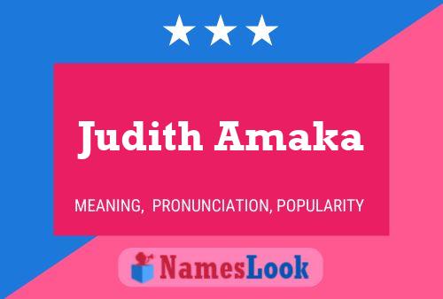 ملصق اسم Judith Amaka