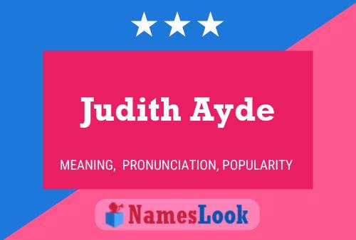 ملصق اسم Judith Ayde