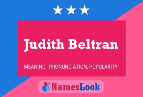 ملصق اسم Judith Beltran