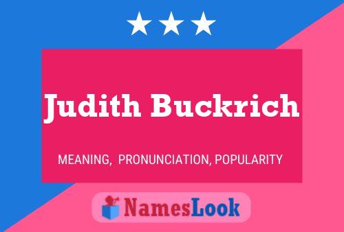 ملصق اسم Judith Buckrich