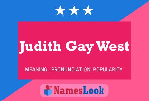 ملصق اسم Judith Gay West