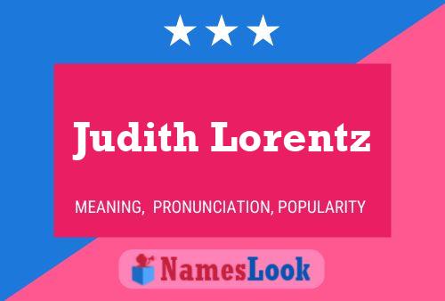 ملصق اسم Judith Lorentz