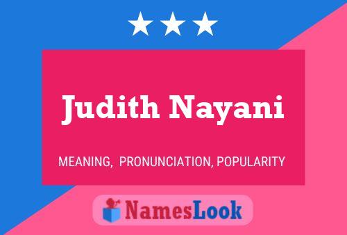 ملصق اسم Judith Nayani