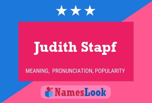 ملصق اسم Judith Stapf