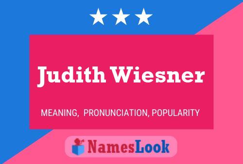 ملصق اسم Judith Wiesner