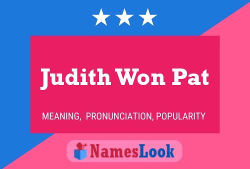 ملصق اسم Judith Won Pat