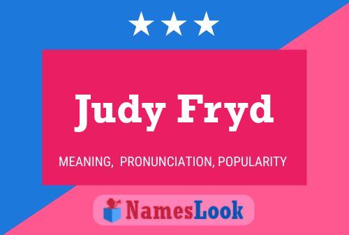 ملصق اسم Judy Fryd