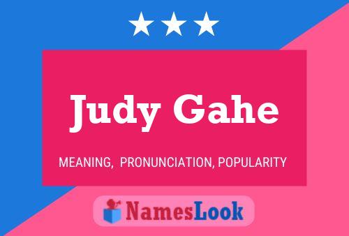 ملصق اسم Judy Gahe