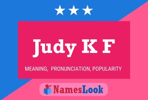 ملصق اسم Judy K F