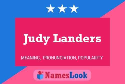 ملصق اسم Judy Landers