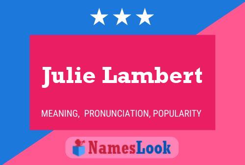 ملصق اسم Julie Lambert